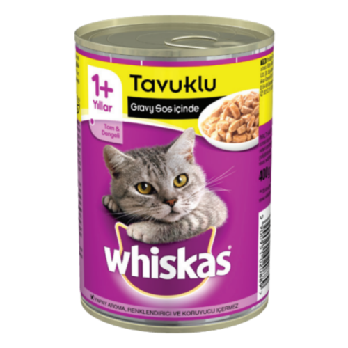 Whiskas Yetişkin Kedi Maması 400Gr Konserve Tavuklu